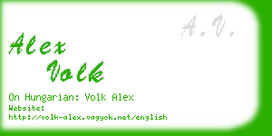 alex volk business card